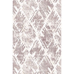 QAMAR A6630 (Rectangulaire, 200X275, BLANC CASSE SHRINK_MARRON CHOCO)