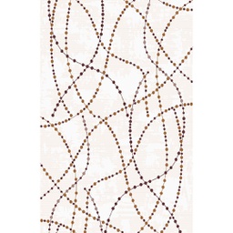 QAMAR A6210 (Rectangular, 200X275, BLANC CASSE SHRINK_MARRON CHOCO)