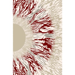 OZEL 97420 (Rectangular, 200X280, ECRU SHRINK / BORDEAUX)