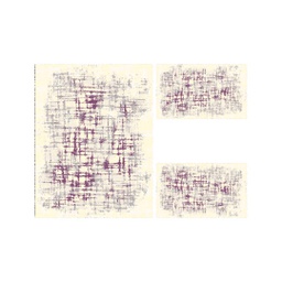 OZEL 97561 (Rectangular, ( T 100X125 + 2T 100X55 ), ECRU SHRINK_VIOLET)