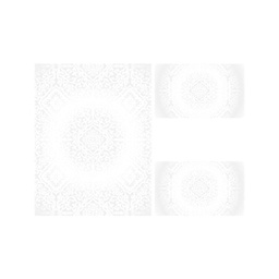 MERSIN 94875 (Rectangular, ( T 100X130 + 2T 60X100 ), BLANC CASSE)