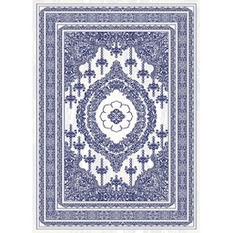 MERSIN A2105 (Rectangulaire, 200X280, ECRU SHRINK_BLEU NUIT)