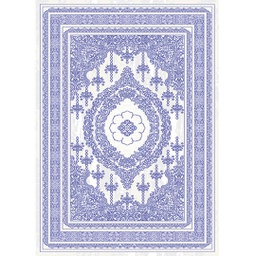 MERSIN A2105 (Rectangular, 200X280, SHRINK ECRU_BLEU VIOLACE)
