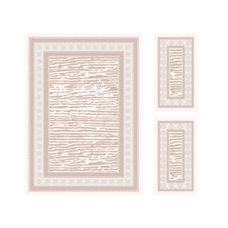 MADRID 98950 (Rectangulaire, ( T 160X220 + 2T 60X110 ), BLANC CASSE SHRINK_IVOIR)