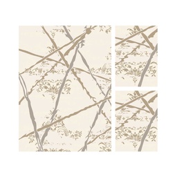KILIS 9345P (Rectangulaire, ( T 160X220 + 2T 60X110 ), ECRU SHRINK - IVOIRE)