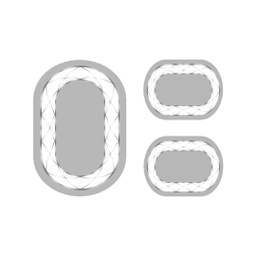 STORY 1687A (Ovale, ( O 80X115 + 2O 50X80 ), GRIS CLAIRE, Lamination)