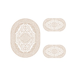MERSIN A1890 (Ovale, ( O 100X130 + 2O 60X100 ), BLANC CASSE SHRINK_IVOIR)