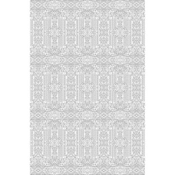 KENZ A6590 (Rectangular, 165X230, BLANC CASSE SHRINK_GRIS FONCE)