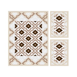 CIRTA 93249 (Rectangular, ( T 150X220 + 2T 60X110 ), IVOIRE CLAIRE)