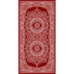 ميلودي 8904S (مستطيل, 190X400, أحمر عنابي / قشدي)