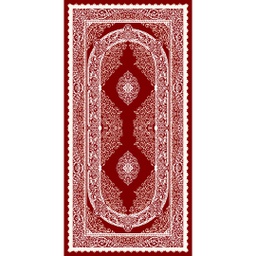 ميلودي 8905S (مستطيل, 190X400, أحمر عنابي / قشدي)