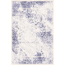 MANISA A436R (Rectangulaire, 200X280, SHRINK ECRU_BLEU VIOLACE)