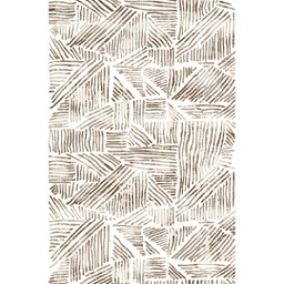 MERSIN A9740 (Rectangular, 200X280, BLANC CASSE SHRINK_MARRON CAFE)