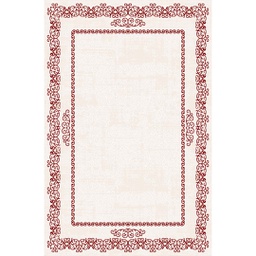 QAMAR A6200 (Rectangular, 200X275, ECRU SHRINK / BORDEAUX)