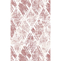QAMAR A6630 (Rectangulaire, 200X275, ECRU SHRINK / BORDEAUX)