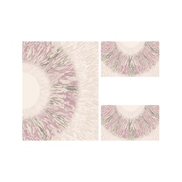OZEL 9742A (Rectangulaire, ( T 100X125 + 2T 100X55 ), ECRU SHRINK_BOIS DE ROSE)