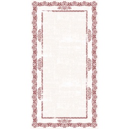 QAMAR A6200 (Rectangulaire, 200X400, ECRU SHRINK / BORDEAUX)