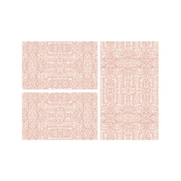 KENZ A6590 (Rectangulaire, 130X180, BLANC CASSE SHRINK_BOIS DE ROSE)