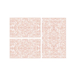 KENZ A7490 (Rectangulaire, 130X180, BLANC CASSE SHRINK_BOIS DE ROSE)