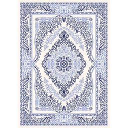 MANISA 70390 (Rectangulaire, 200X280, ECRU SHRINK_BLEU NUIT)