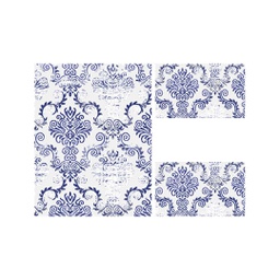 MANISA A0360 (Rectangulaire, ( T 100X125 + 2T 100X55 ), ECRU SHRINK_BLEU NUIT)
