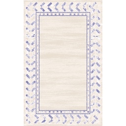 MANISA A4521 (Rectangular, 250X400, SHRINK ECRU_BLEU VIOLACE)