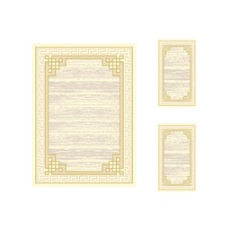 BRAGA 98734 (Rectangulaire, ( T 160X220 + 2T 60X110 ), ECRU)