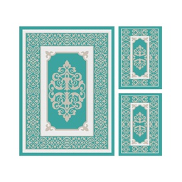 CIRTA 93070 (Rectangular, ( T 150X220 + 2T 60X110 ), BLEU TURQUOISE)