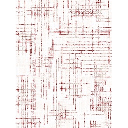 QAMAR A6640 (Rectangulaire, 200X150, ECRU SHRINK / BORDEAUX)