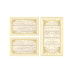BRAGA 98734 (Rectangular, ( T 80X130 + 2T 65X100 ), ECRU)
