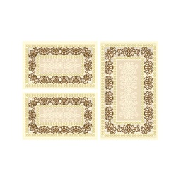 BRAGA 98745 (Rectangulaire, ( T 80X130 + 2T 65X100 ), ECRU)