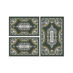 PLAZA 92376 (Rectangular, ( T 80X130 + 2T 65X100 ), VERT EMERAUDE)