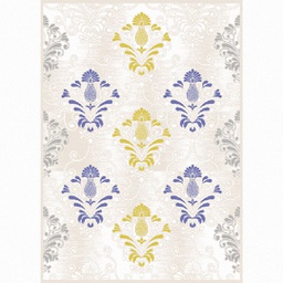 GALA 81301 (Rectangulaire, 150X220, ECRU SHRINK /BLANC CASSE)