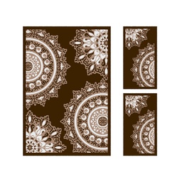 CIRTA A2161 (Rectangulaire, ( T 150X220 + 2T 60X110 ), MARRON BORDEAUX)