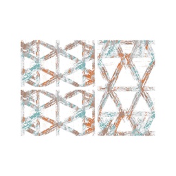 EMOJI B1632 (Rectangular, ( T 80X130 + 2T 65X100 ), BLANC CASSE SHRINK_BLANC CASSE)