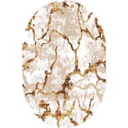 MANISA A4400 (Oval, 100X130, BLANC CASSE SHRINK_MARRON MIEL)