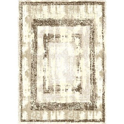 MUGLA B4581 (Rectangular, 200X280, ECRU SHRINK - MARRON CAFÈ)
