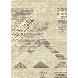 MUGLA B4601 (Rectangular, 200X280, ECRU SHRINK - MARRON CAFÈ)