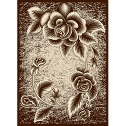 نور 6077P (مستطيل, 200X275, لون القهوة البني)