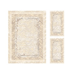 MUGLA B4570 (Rectangular, ( T 160X220 + 2T 60X110 ), ECRU SHRINK_IVOIRE)