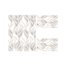 GALA 97223 (Rectangular, ( T 100X130 + 2T 60X100 ), ECRU SHRINK_GRIS FONCE)