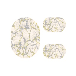 MANISA A440C (Oval, ( O 100X130 + 2O 60X100 ), ECRU SHRINK_GRIS FONCE)