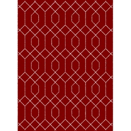 ميلودي 97956 (مستطيل, 190X275, أحمر عنابي / قشدي)