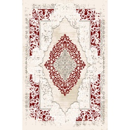 OZEL 9671D (Rectangular, 200X280, ECRU SHRINK_BORDEAUX)
