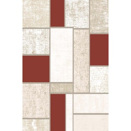 OZEL 9755D (Rectangulaire, 200X280, ECRU SHRINK_BORDEAUX)