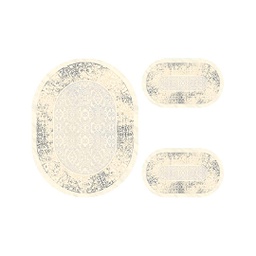 MANISA A436D (Oval, ( O 100X125 + 2O 100X55 ), ECRU SHRINK_GRIS FONCE)