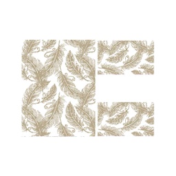 GALA A8735 (Rectangular, ( T 100X130 + 2T 60X100 ), ECRU SHRINK_BEIGE)