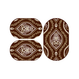 بلازا B4410 (بيضوي, ( O 80X130 + 2O 65X100 ), لون القهوة البني)