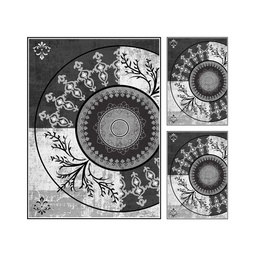 STORY 2933A (Rectangular, ( T160X210 + 2T 60X80 ), MULTI COULEURS, Lamination)