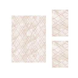 MADRID B788K (Rectangular, ( T 155X220 + 2T 90X55 ), ECRU SHRINK_BOIS DE ROSE)